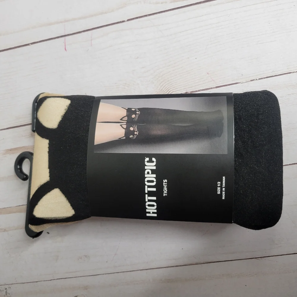 Hot Topic Black Cat Tights - Picture 4 of 4